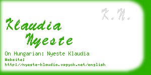 klaudia nyeste business card